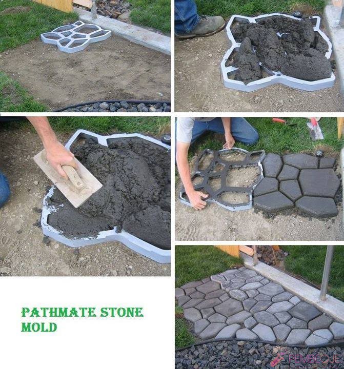 Pratik ve ilginç ev - bahçe dekorasyonu  beton ile bahçe süsleme