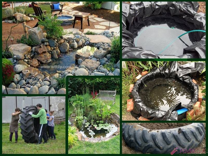 Pratik ve ilginç ev - bahçe dekorasyonu  lastikten havuz yapımı