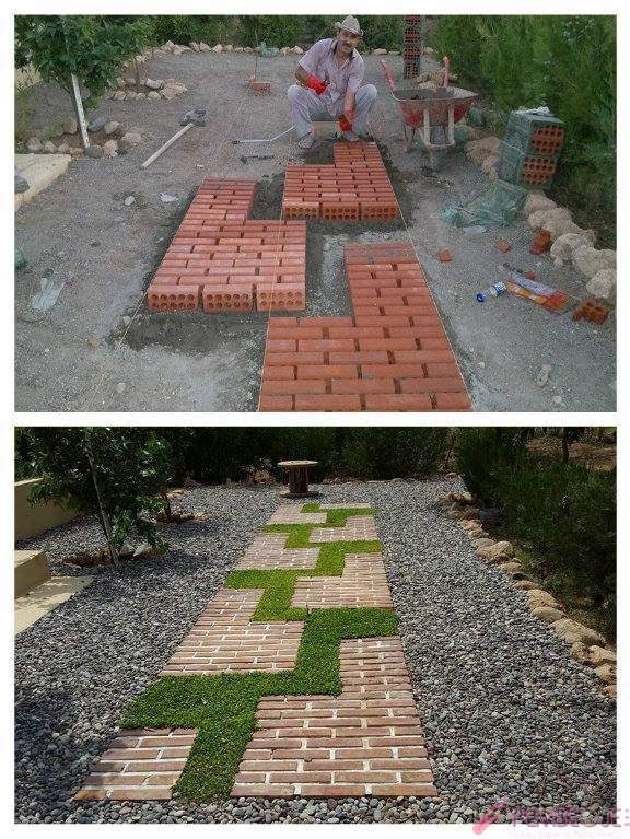 Pratik ve ilginç ev - bahçe dekorasyonu  - tetris bahçe dekoru