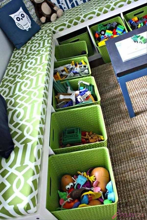 Pratik ve ilginç ev - bahçe dekorasyonu  çocuk odası oyuncak kutuları