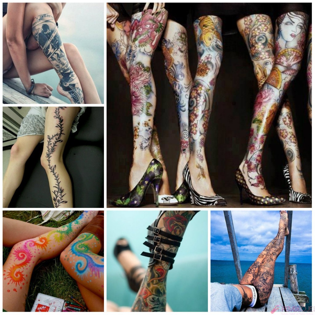 Bayanlar için Bacak Dövme Modelleri