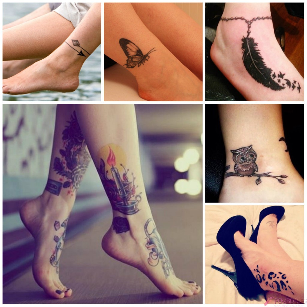 Bayanlar için ayak bilek dövmesi modelleri