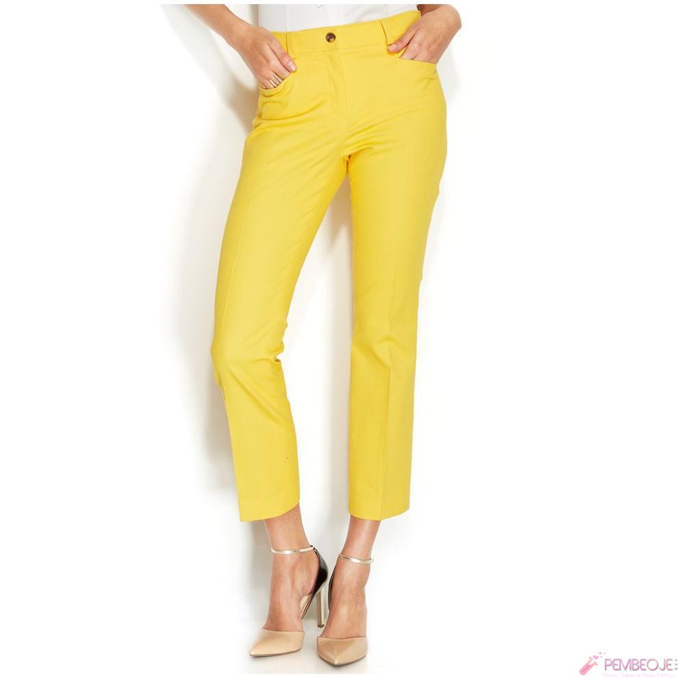 Sarı Kadın Pantolon Modelleri